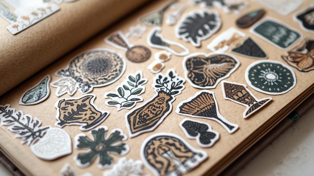 クラフト紙のシール帳台紙